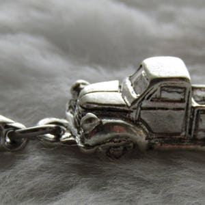 Vintage Pickup Truck Charm Sterling Silver Plated Pewter Gift for Truck Owner Truck Owner Gift Retro Truck image 1