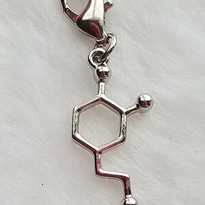 Dopamine Charm | Dopamine Jewelry | Chemistry Symbol for Dopamine | Biology Jewelry | Dopamine Molecule