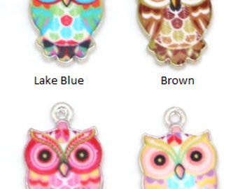 Colorful Owl Pendant | Owl Lover Gift | Owl Collector Gift | Cute Owl Jewelry