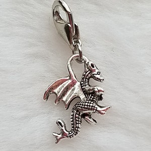 Dragon Charm Dragon Pendant Dragon Jewelry Clip On Charm image 2