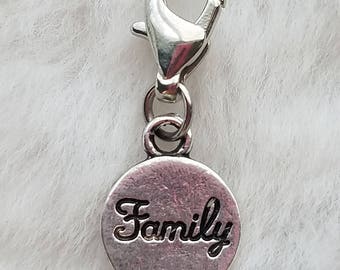 Family Charm | Gift for Mom | Mom Gift | Mother's Day Gift | Sterling Silver Plated Pewter