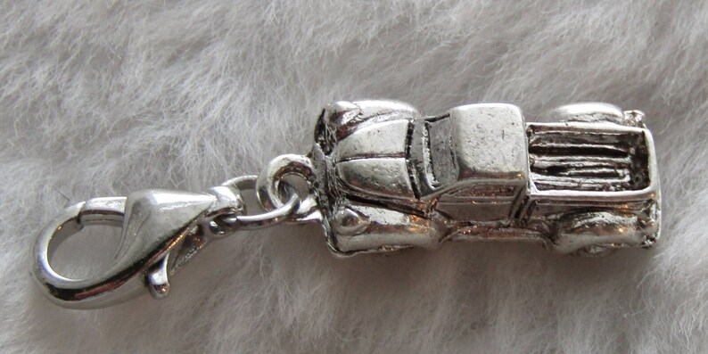 Vintage Pickup Truck Charm Sterling Silver Plated Pewter Gift for Truck Owner Truck Owner Gift Retro Truck image 3