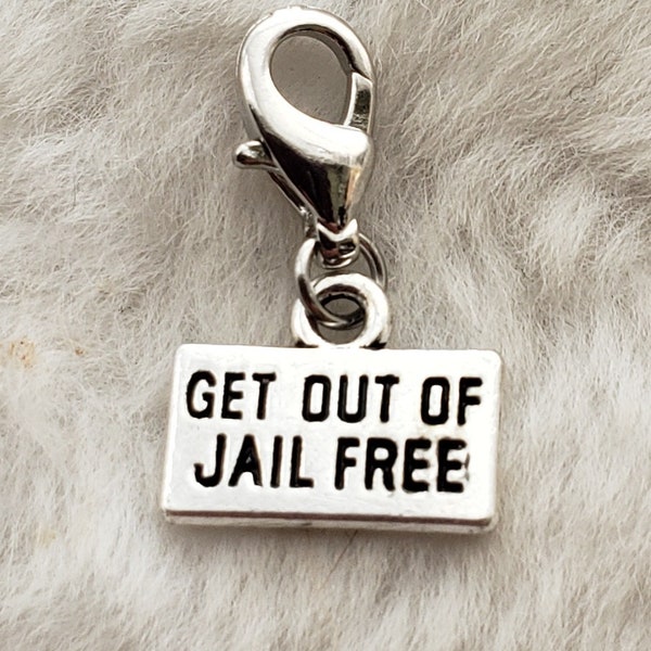 Get Out of Jail Free Charm | Monopoly Jewelry | Game Night Jewelry | Convict Jewelry | Law Enforcement Charm