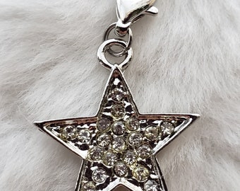 Star Charm | Shining Star Charm | Rhinestone Star Charm | Success Charm | Success Gift | Congratulations Gift