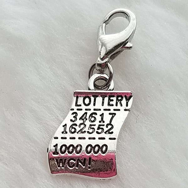 Lottery Ticket Charm | Lottery Charm | Lottery Jewelry | Lucky Charm | Winning Ticket