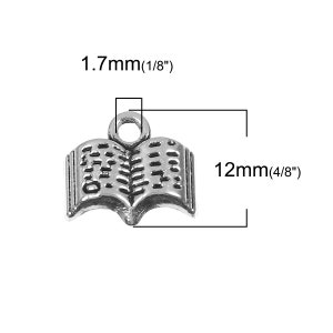 Book Charm Reading Charm Bible Charm Gift for Reader Gift for Book Worm Reading Reward Charm image 2