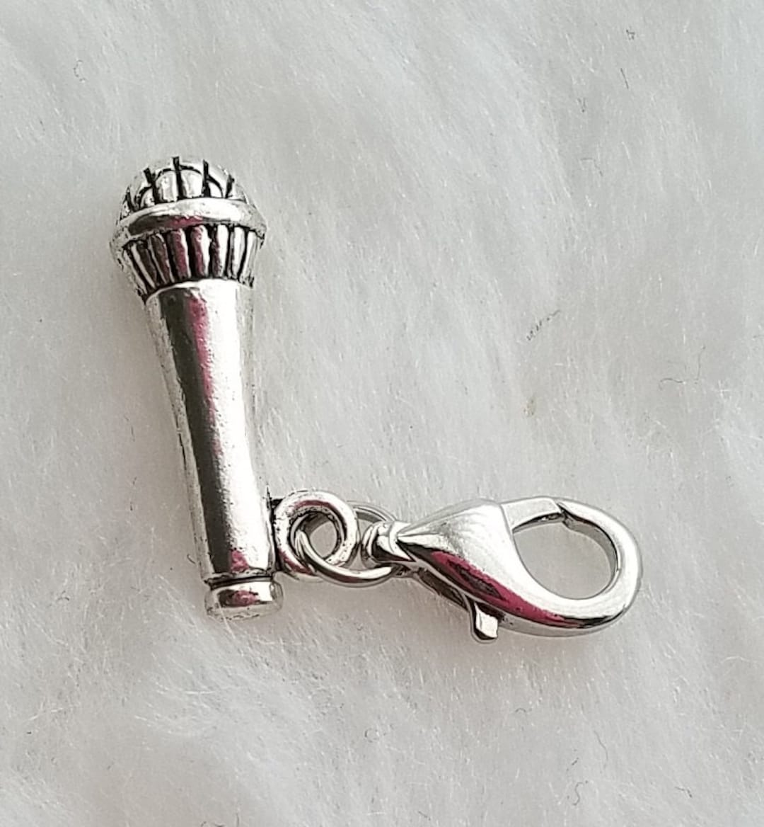Microphone Charm Mic Charm Singing Charm Microphone Etsy