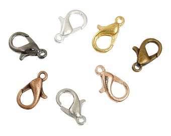 Lobster Clasps | Different colors | Jewelry Clasps | Jewelry Findings | 140 clasps (20 of each color)