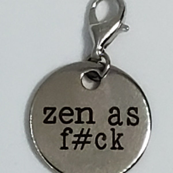 Zen As F#ck Pendant | Gift for Best Friend | Gift for Sister | Gift for Boss | Yoga Teacher Gift | Relaxation Gift