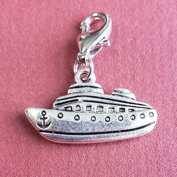 Cruise Ship Charm | Ship Jewelry | Cruise Jewelry | Clip On Charm