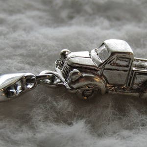 Vintage Pickup Truck Charm Sterling Silver Plated Pewter Gift for Truck Owner Truck Owner Gift Retro Truck image 2