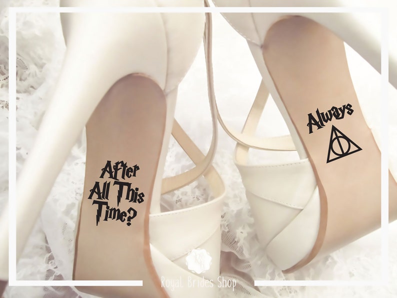 Wedding Shoes Sticker Wedding Decal Wedding Sticker Bride Shoes Decal Wedding Shoes Decals After All This Time Always
