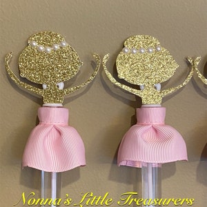 12 Ballerina Bubble Wand Favors,Pink And Gold Ballerina Party,Ballerina Party Favor,Ballet Birthday,Ballerina Birthday,Tutu Party Favor