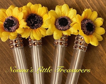 Sunflower Bubble Wand Favors,Sunflower Bridal Favor,Sunflower Wedding