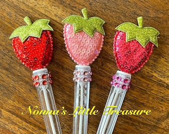 Strawberry Bubble Favor Wands,Strawberry Bubble Party Favors,Strawberry Bubble Wands,Its Berry Fun To Be One,Berry One First Birthday