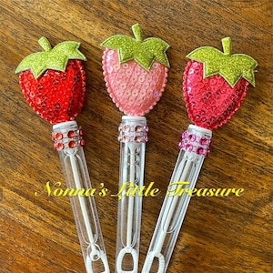 12 Strawberry Bubble Favor Wands,Strawberry Bubble Party Favors,Strawberry Bubble Wands,Its Berry Fun To Be One,Berry One First Birthday