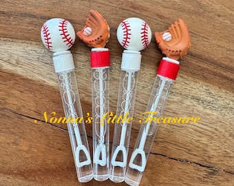 Baseball Bubble Favor Wands,Baseball And Glove Bubble Favors,Rookie Of The Year Birthday Party Favors,Little Slugger Baseball Birthday