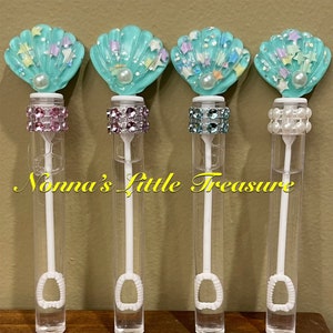 Mermaid Bubble Favors,SeaShell Party Bubble Favor Wand,Mermaid Bubble Favor,Under The Sea Party Favor,Mermaid Party Favor,Bubble Favor
