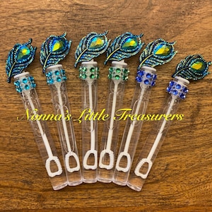 12 Peacock Bubble Wands,Peacock Party Favor,Peacock Party Decoration,Pretty As A Peacock,Peacock Wedding,Peacock Birthday,Peacock Party