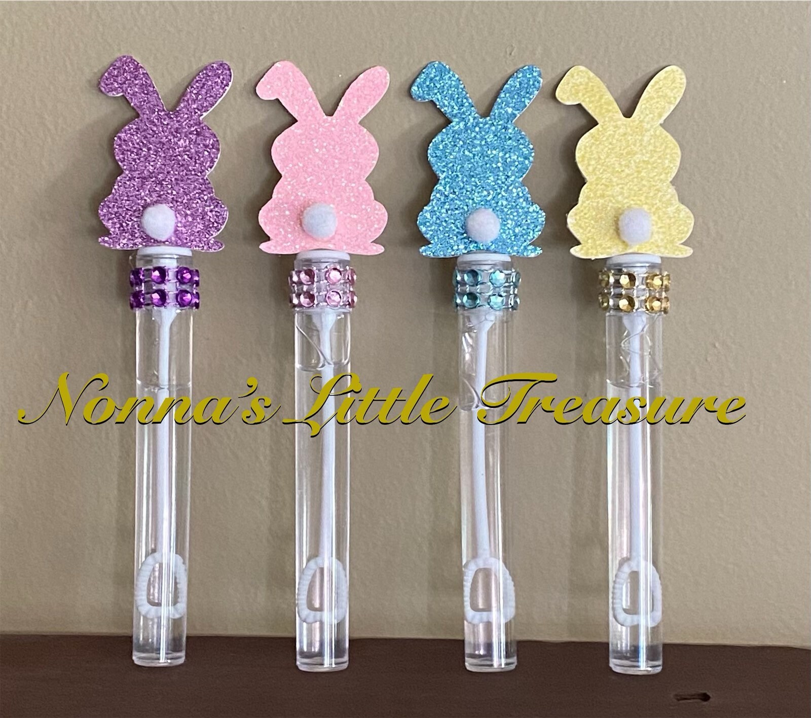 Buy 12 Bunny Bubble Wands some Bunny is One Party bunny is One
