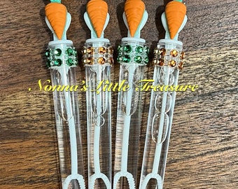 12 Easter Carrot Bubble Wand Favors easter Bunny Bubble Favor