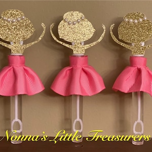 12 Ballerina Bubble Wand Favors,Pink And Gold Ballerina Party,Ballerina Party Favor,Ballet Favor,Ballerina Birthday,Tutu Party Favor