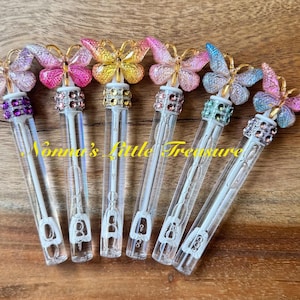 Butterfly Bubble Wand Party Favors, Butterfly Favors, Baby In Bloom Baby Shower Favor, Kids Birthday Favors,