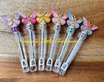 Butterfly Bubble Wand Party Favors, Butterfly Favors, Baby In Bloom Baby Shower Favor, Kids Birthday Favors,