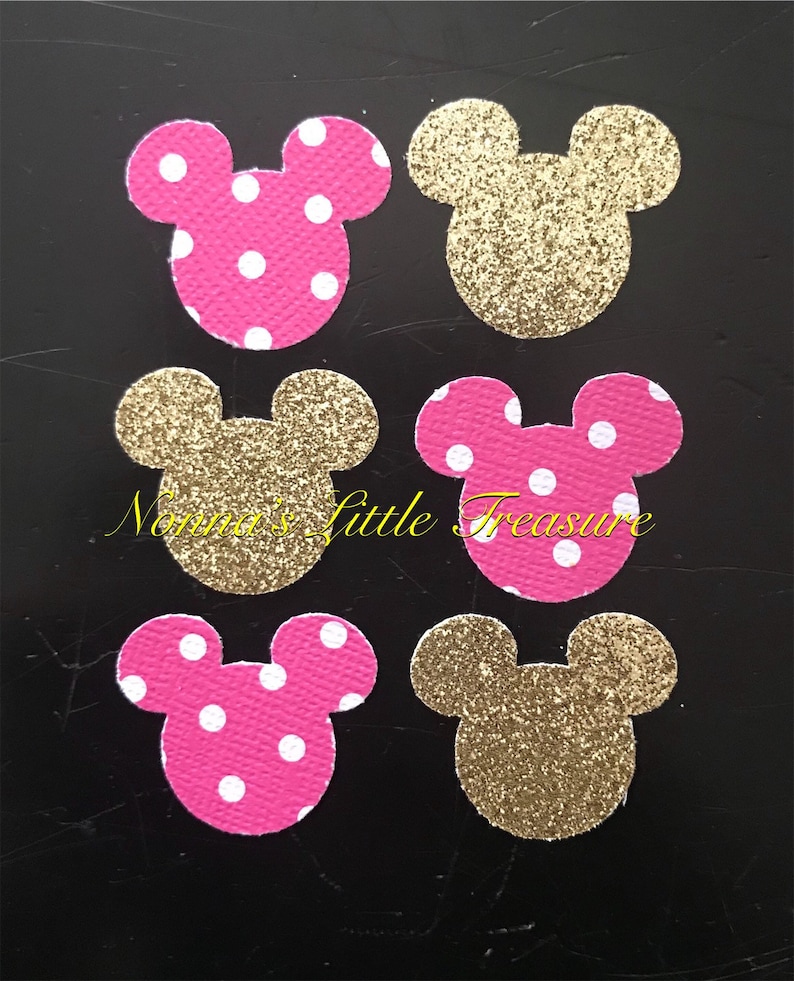 Minnie Mouse Confetti,Hot Pink Polka Dots And Gold Minnie Mouse Confetti,Pink And Gold Minnie Mouse Confetti,First Birthday,Baby Shower