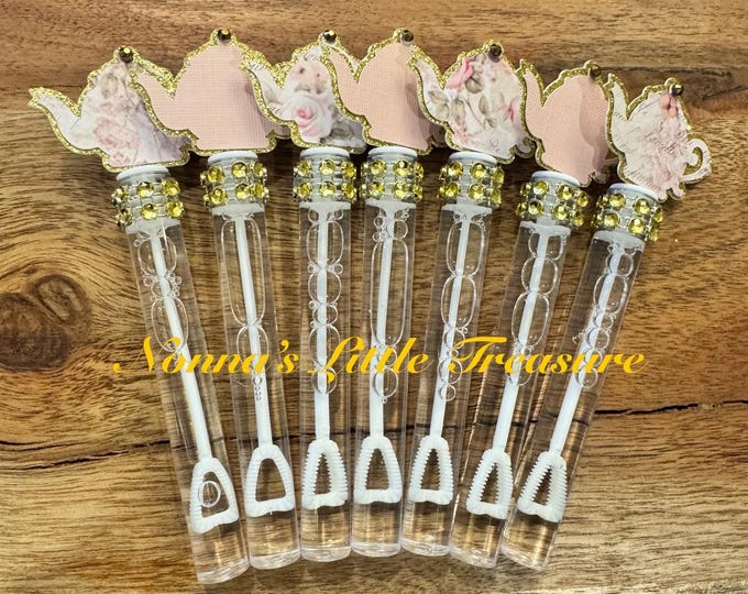 Teapot Party Bubble Favors, Princess Tea Party Decorations,Party Favors,Love Is Brewing Party Favors