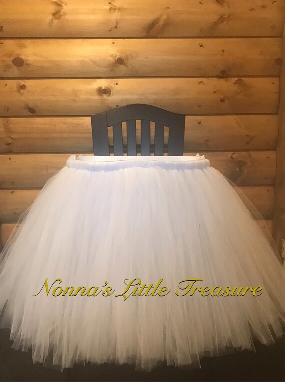 High Chair Tutu Any Colorwhite High Chair Tutuhigh Chair Etsy