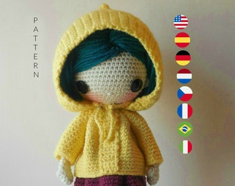 Coraline  - Amigurumi Doll Crochet Pattern PDF