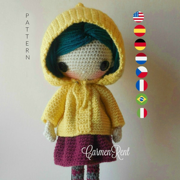 Coraline  - Amigurumi Doll Crochet Pattern PDF