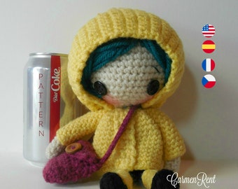 Coraline Petite - Amigurumi Doll Crochet Pattern PDF