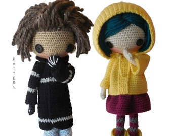 Coraline and Wybie  - Amigurumi Doll Crochet Pattern PDF