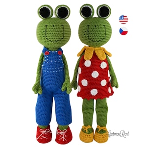 Catalina and Sebastian. Amigurumi Doll Crochet Pattern PDF. Removable Clothes.