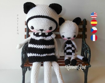 Kit 17"and Kat 11" - Amigurumi Doll Crochet Pattern