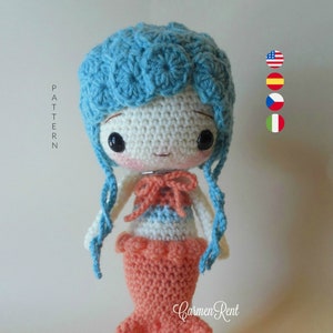 Sueli (The Mermaid)- Amigurumi Doll Crochet Pattern PDF