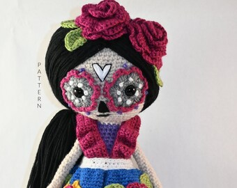 Sugar Skull  2- Amigurumi Doll Crochet Pattern