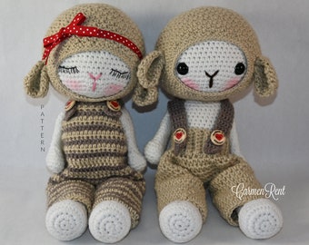 Ari. The Lamb- Amigurumi Doll Crochet Pattern PDF. Removable clothes.