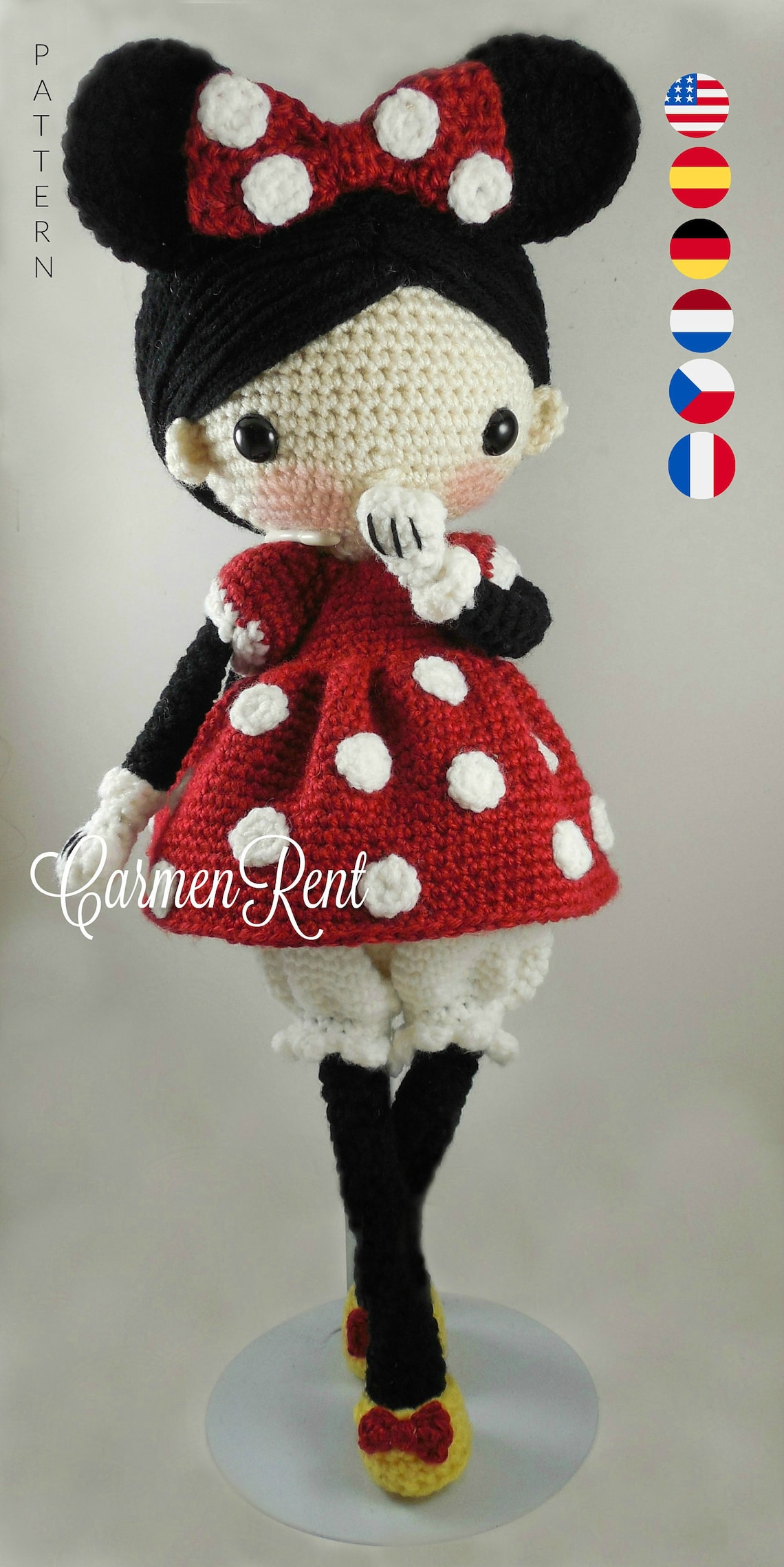 Minnie Amigurumi Doll Crochet Pattern PDF Etsy