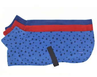 Large Size - Blue, Red and Blue with Stars  Polar Fleece with Polar Fleece Lining - BlueGum Design