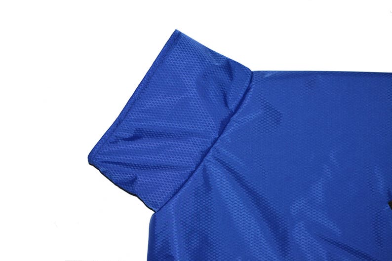 BlueGum Design Grey or Black Polar Fleece Lining Greyhound Raincoat Blue Diamond Pattern Waterproof Ripstop