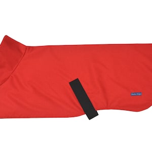 Waterproof Greyhound Raincoat - Red - BlueGum Design, Handmade SMALL Size