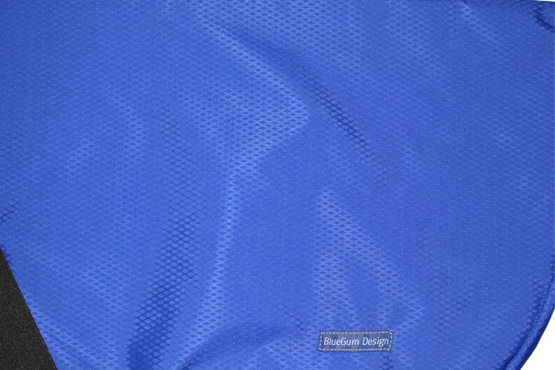 BlueGum Design Grey or Black Polar Fleece Lining Greyhound Raincoat Blue Diamond Pattern Waterproof Ripstop