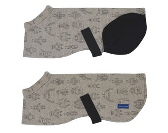 Abrigo ligero para whippet - Robots - Mediano - Diseño BlueGum