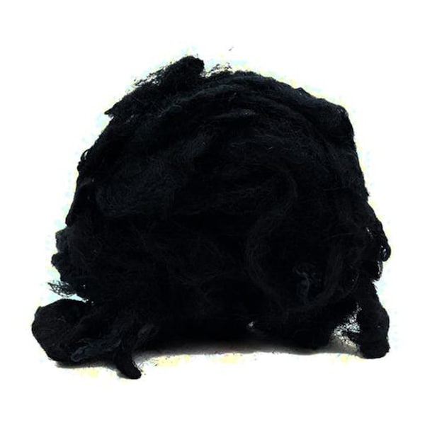 Wool Locks - Black - 1 oz. | Needle Felting Wool | Curls - Curly Wool , Doll Hair, Beards, Curly Fur, Curly Wool