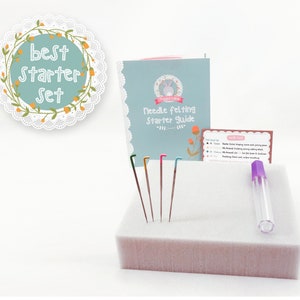Best Needle Felting Starter Set - Complete w/ Needles, Case, Foam Pad & Guide // Needle Felt for Beginners // Instructions w/ Tools Supplies