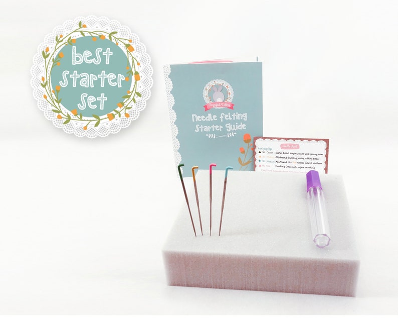 Best Needle Felting Starter Set Complete W/ Needles Case Etsy