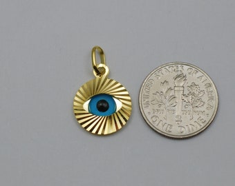 10K gold evil eye charm / pendant